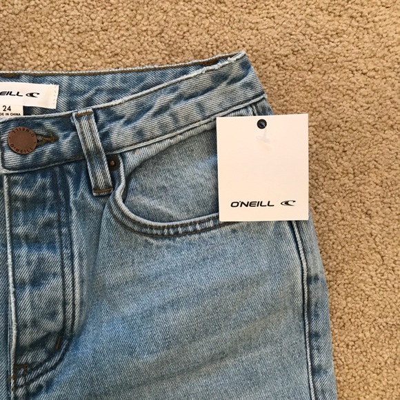 ONeill Distressed Denim Blue Jeans NEW Womens Size 0 Waist 24 Light Wash Benatar - Picture 10 of 14